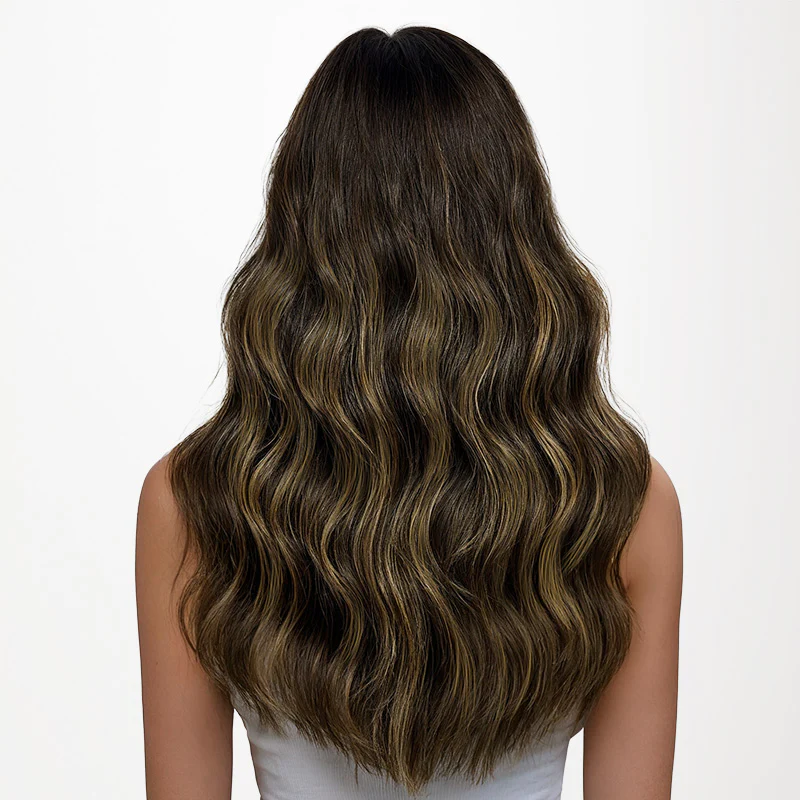 Dark Brown Balayage (2/6/2) Thick Sew-In Weft Hair Extensions (120g-160g) - Image 2