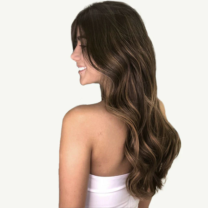 Dark Brown Balayage (2/6/2) Sew-In Weft Hair Extensions (80g-120g) - Image 3