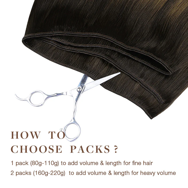 Dark Brown Balayage (2/6/2) Sew-In Weft Hair Extensions (80g-120g) - Image 4