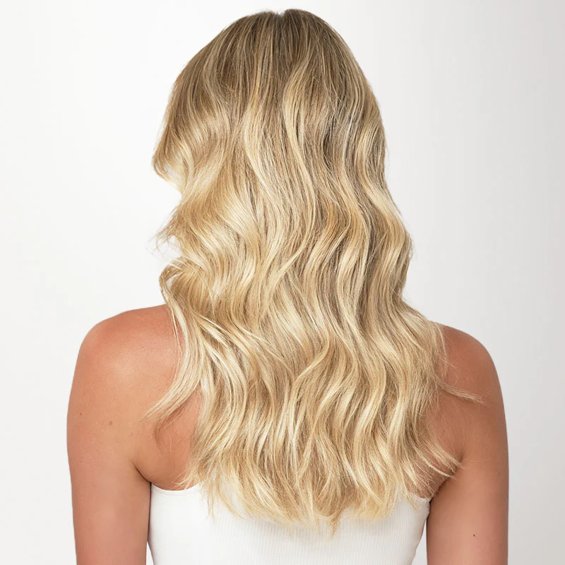 Dark Blonde Highlighted Bleach Blonde (18A/613A) Invisi Edge Seamless Clip-Ins (140g-160g) - Image 3