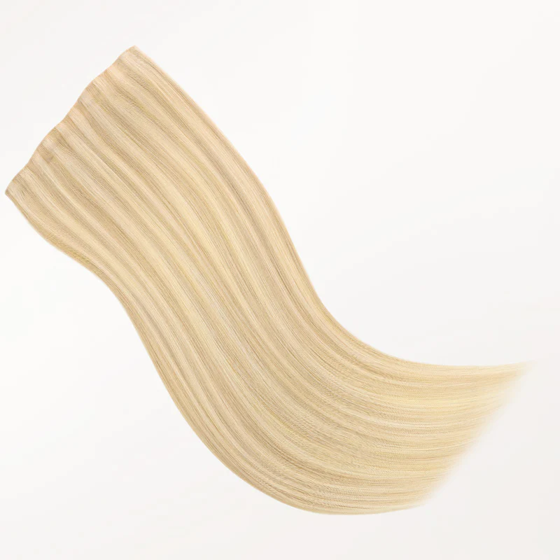 Dark Blonde Highlighted Bleach Blonde (18A/613A) Invisi Edge Seamless Clip-Ins (140g-160g) - Image 8