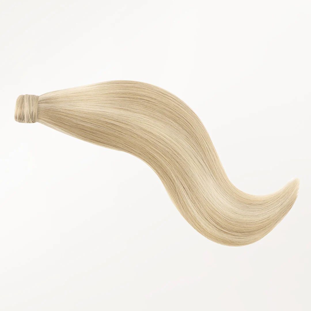 Dark Blonde Highlighted Bleach Blonde (18A/613A) Ponytail (75g-90g) - Image 7