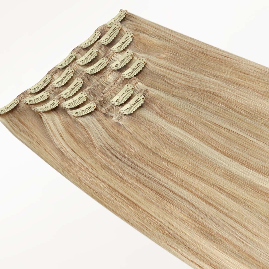 Dirty Blonde Highlights (18D/22F) Classic Clip-Ins (150g-170g) - Image 4