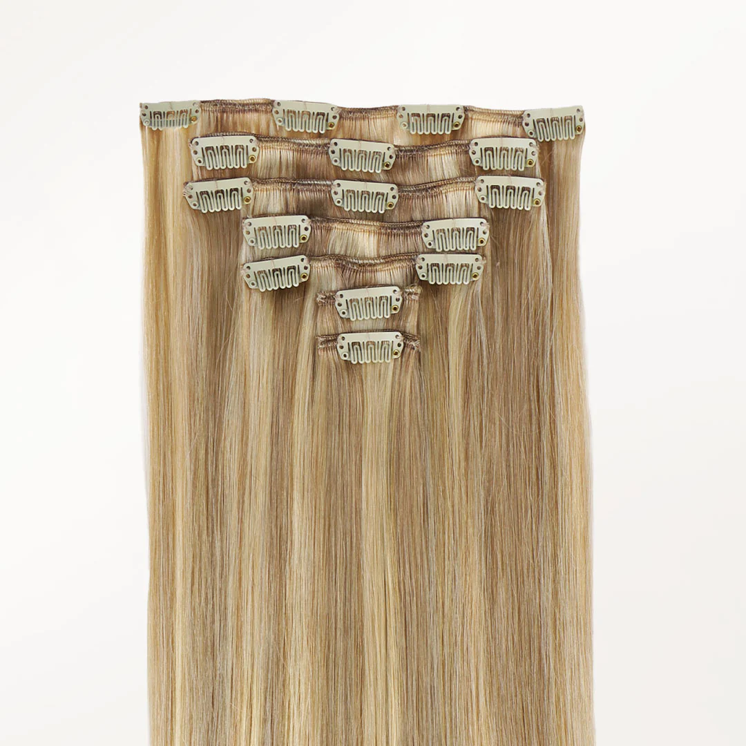 Dirty Blonde Highlights (18D/22F) Classic Clip-Ins (120g-130g) - Image 3