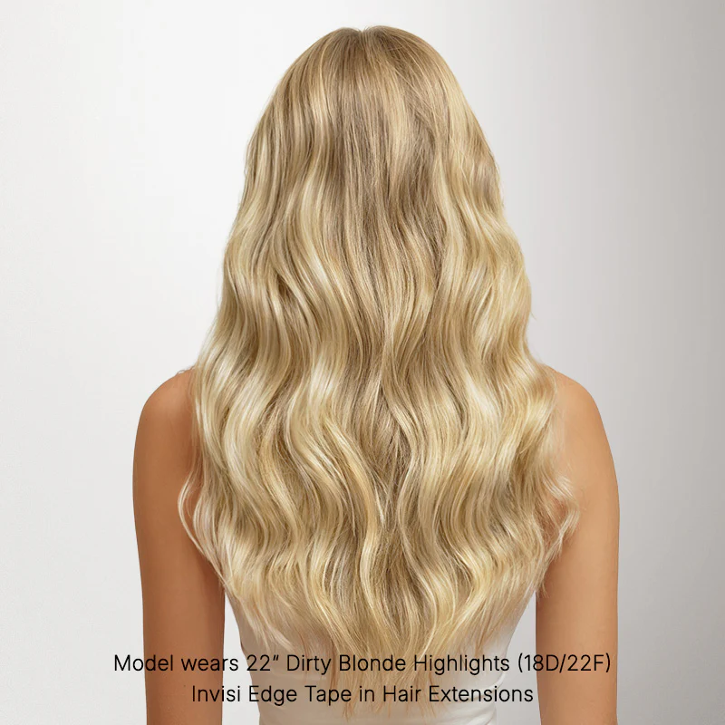 Dirty Blonde Highlights (18D/22F) Invisi Edge Tape-Ins 50g - Image 5