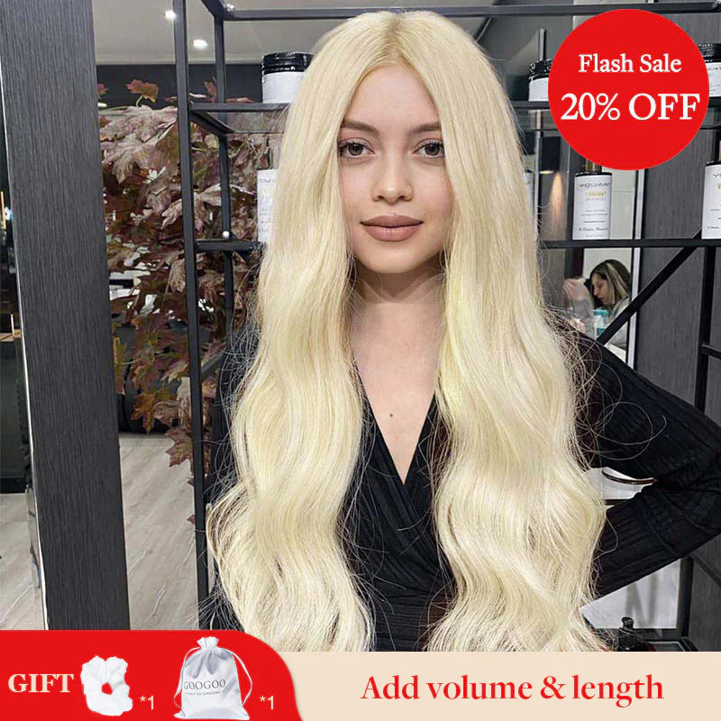 GOO GOO Double Drawn Clip in Hair Extensions 160g - Image 137