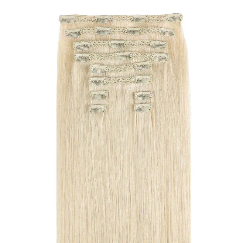 Double Drawn Clip in Hair Extensions 160g-sale - Image 13
