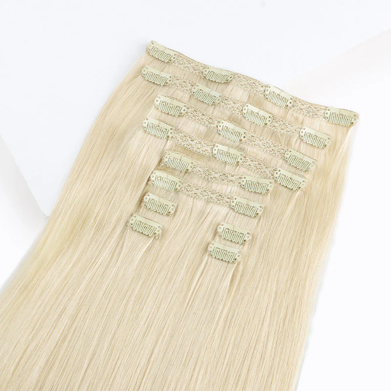 Double Drawn Clip in Hair Extensions 160g-sale - Image 15