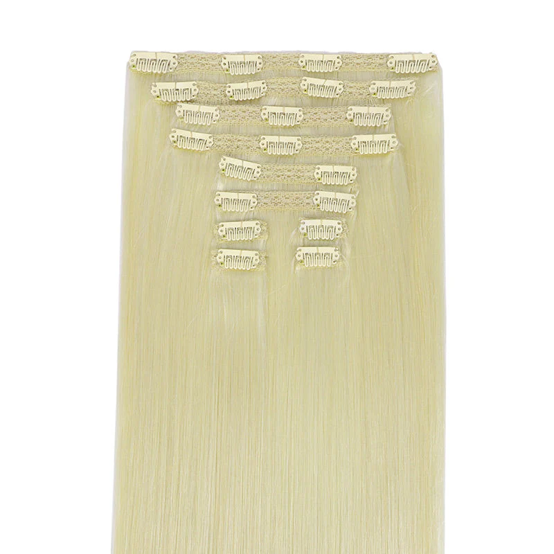 Double Drawn Clip in Hair Extensions 160g-sale - Image 79