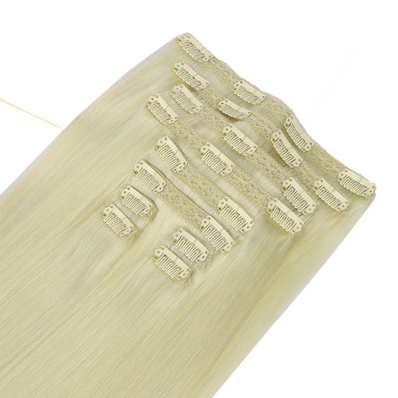Double Drawn Clip in Hair Extensions 160g-sale - Image 80