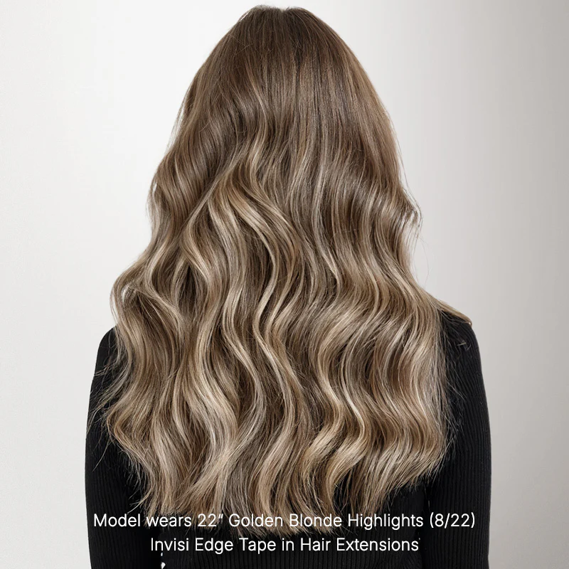 Golden Blonde Highlights (8B/60B) Invisi Edge Tape-Ins 50g - Image 5