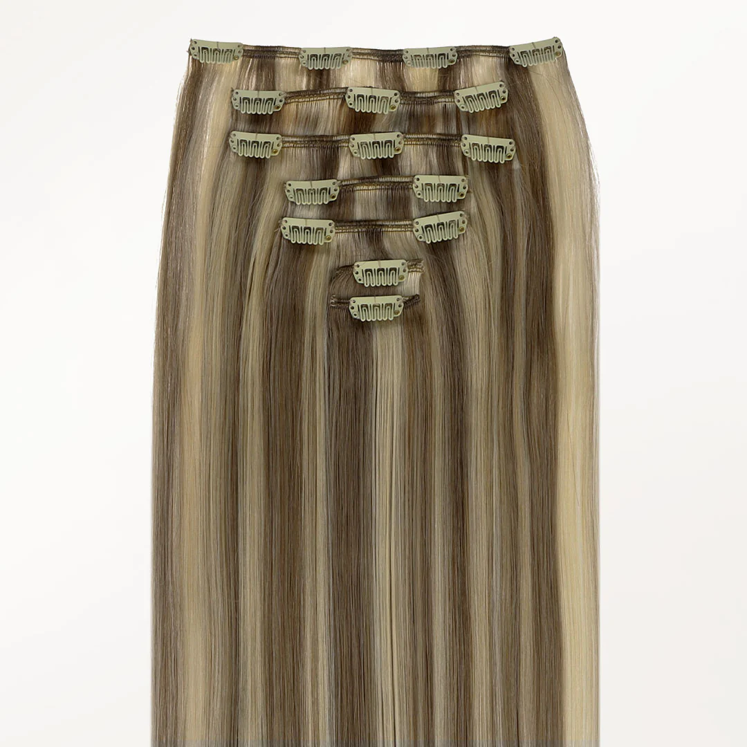 Golden Blonde Highlights (8B/60B) Classic Clip-Ins (150g-170g) - Image 5