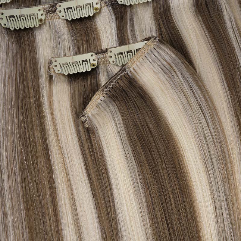 Golden Blonde Highlights (8B/60B) Full Classic Clip-Ins (160g-220g) - Image 8