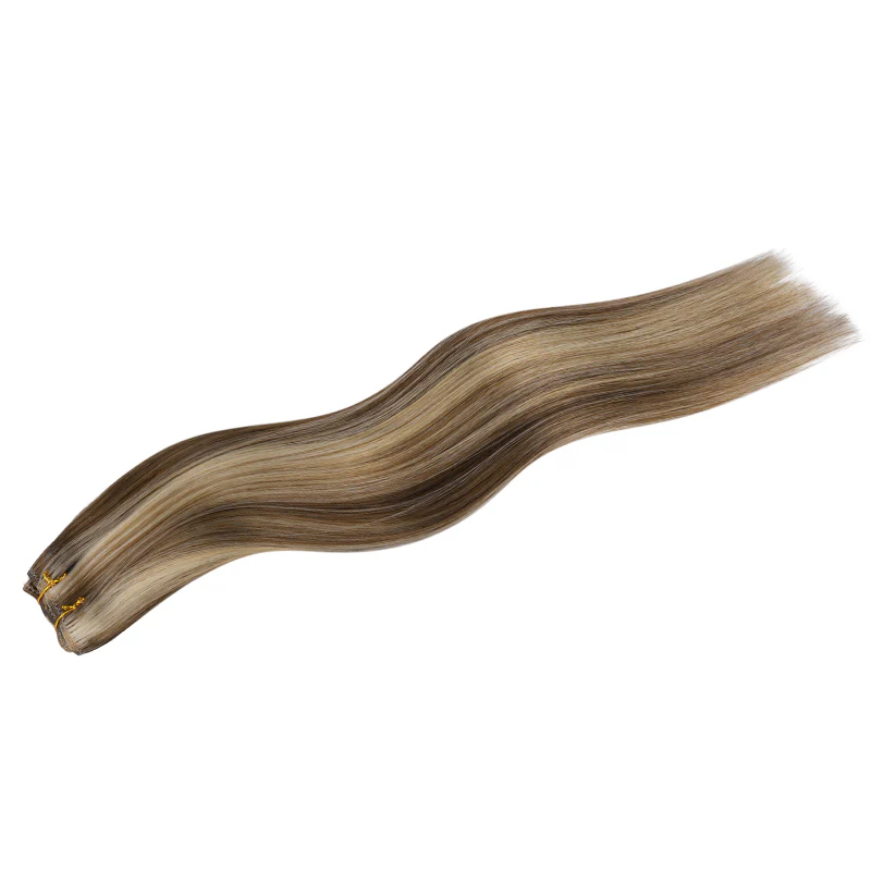 Golden Blonde Highlights (8B/60B) Sew-In Weft Hair Extensions (80g-120g) - Image 8