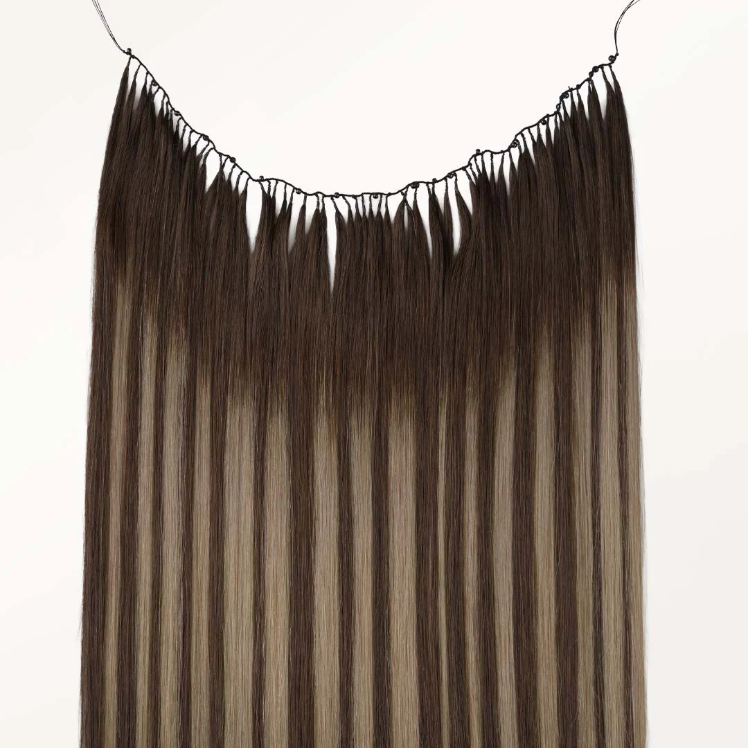 Honey Blonde Balayage (4/26/4) Feather Weft Hair Extension (50g-60g) - Image 4