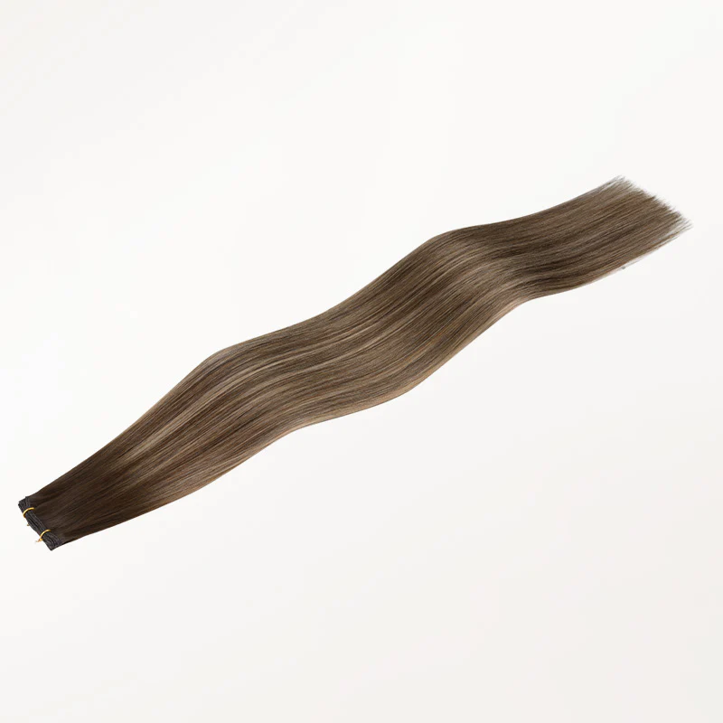 Honey Blonde Balayage (4/26/4) Genius Weft Hair Extensions (50-120g) - Image 11