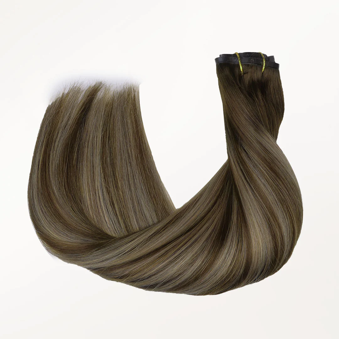 Honey Blonde Balayage (4/26/4) Seamless Clip-Ins (130g-160g) - Image 7