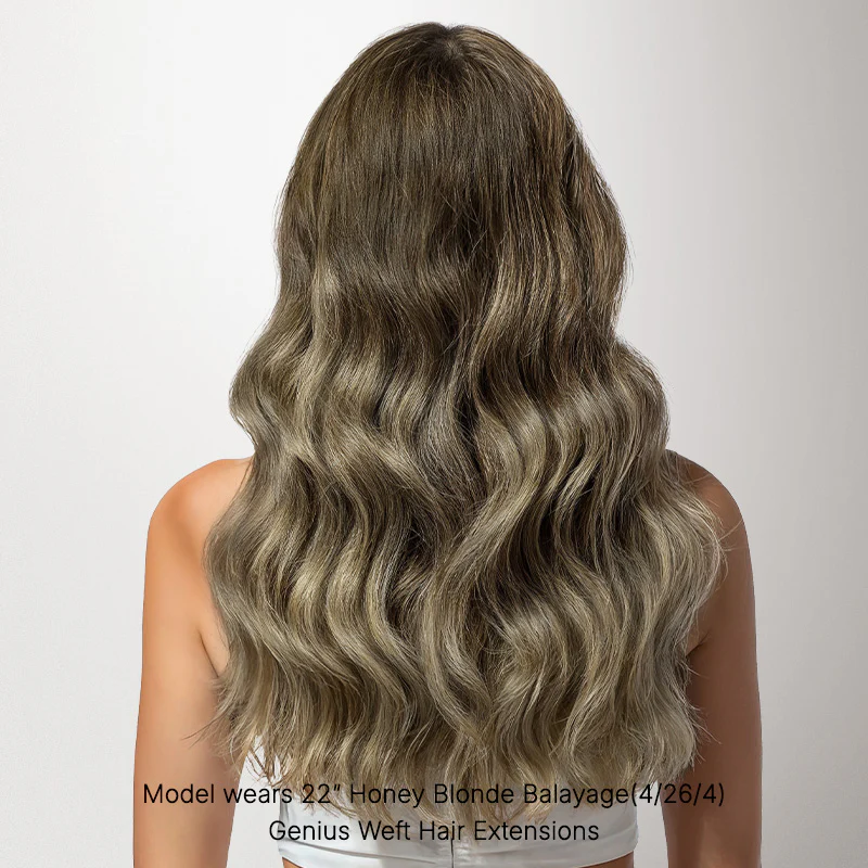 Honey Blonde Balayage (4/26/4) Thick Genius Tape Weft Hair Extensions 100-120g - Image 2