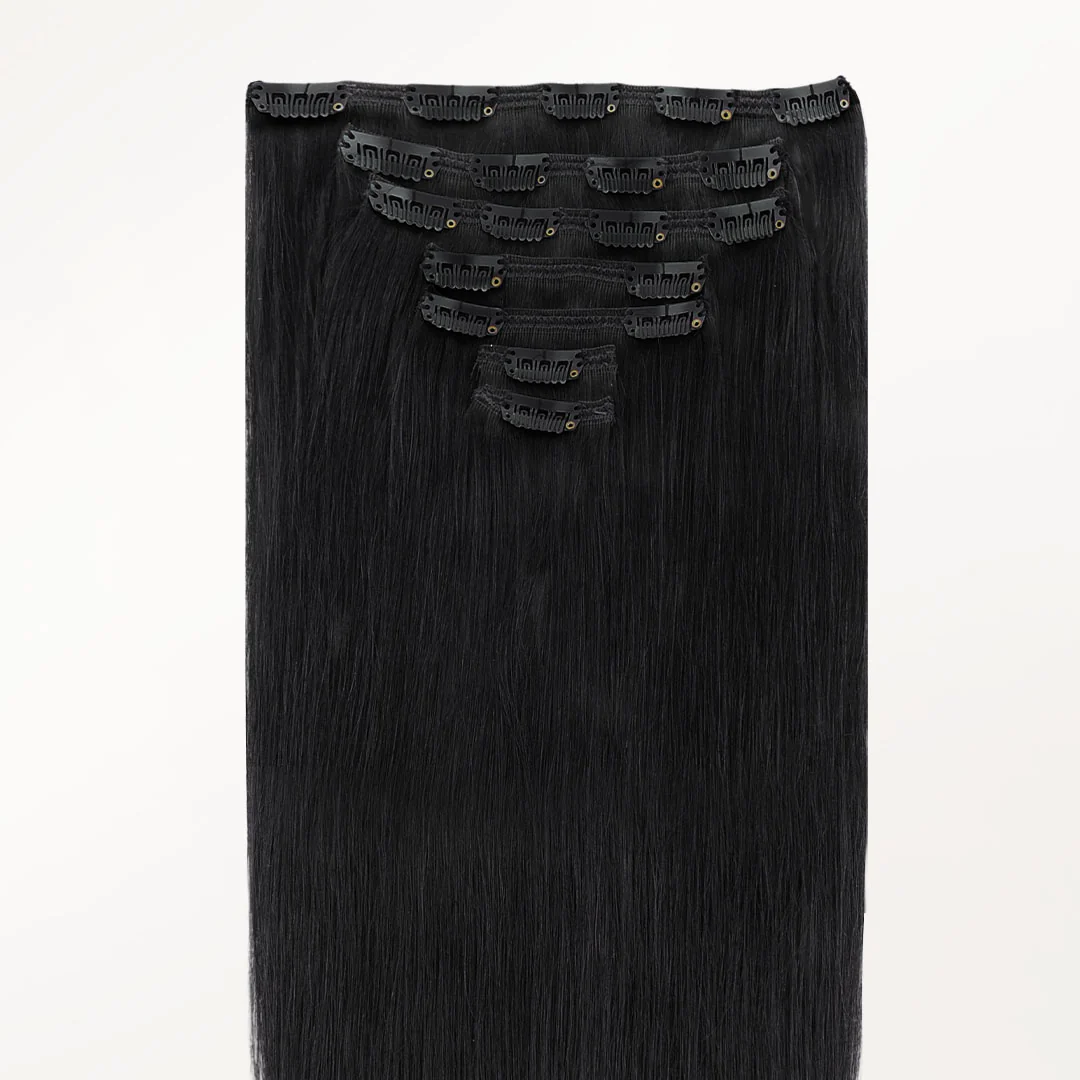 Jet Black (1) Classic Clip-Ins (150g-170g) - Image 7