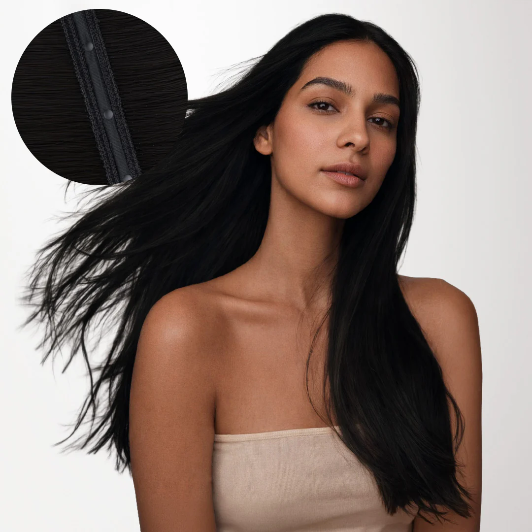 Jet Black (1) Butterfly Weft Hair Extensions (100g-160g) - Image 10