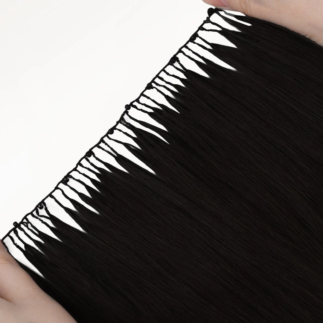 Jet Black (1) Feather Weft Hair Extension (50g-60g) - Image 8