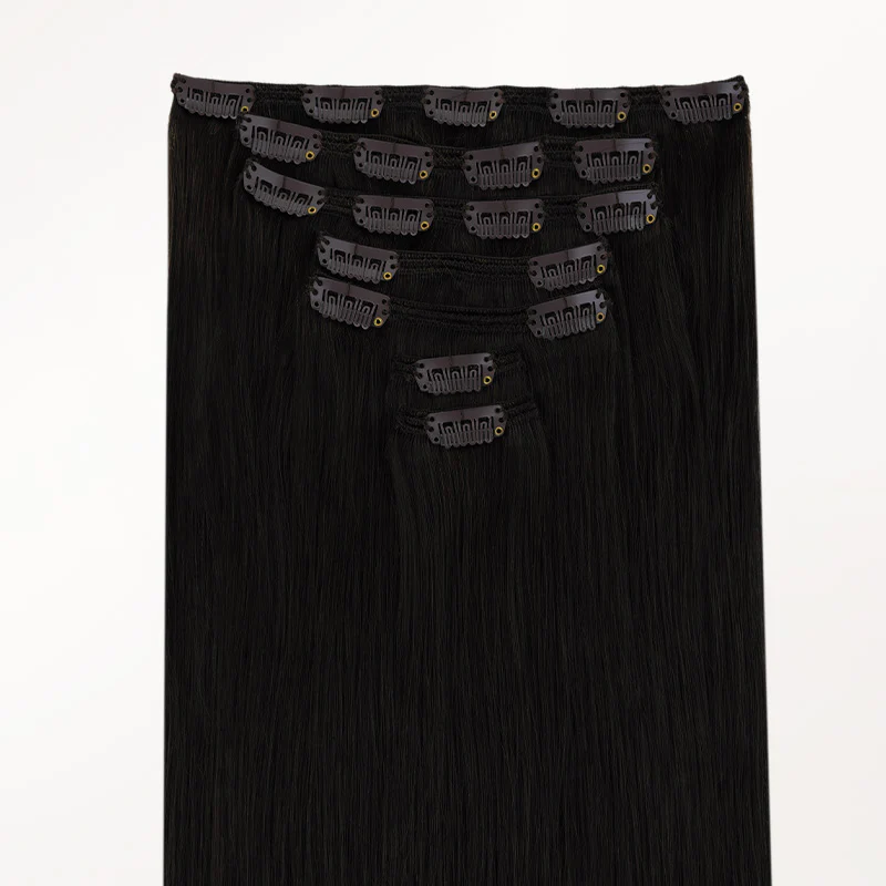 Jet Black (1) Full Classic Clip-Ins (160g-220g) - Image 4