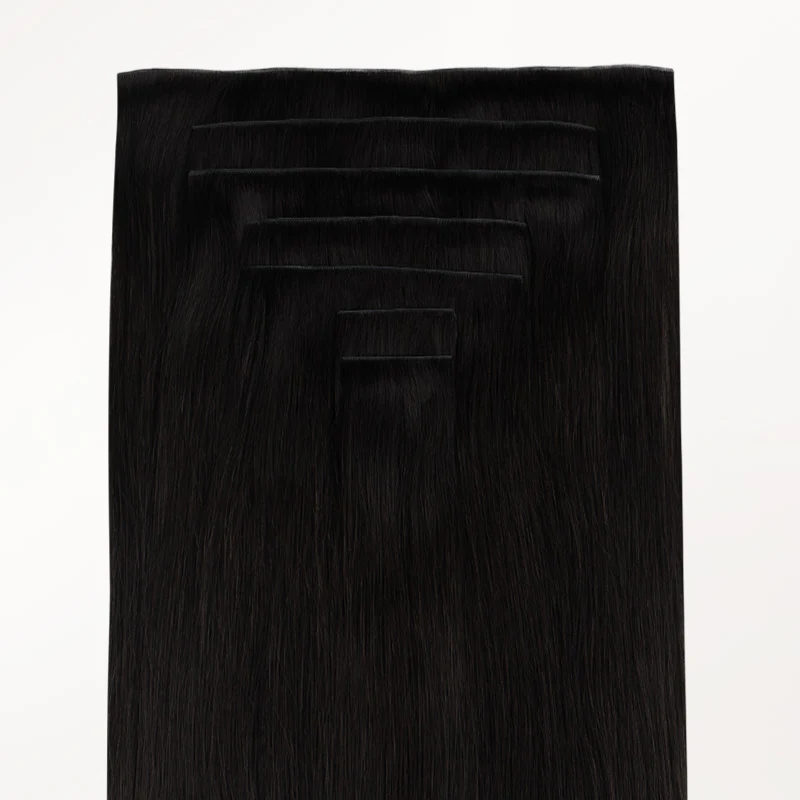Jet Black (1) Invisi Edge Seamless Clip-Ins (140g-160g) - Image 4
