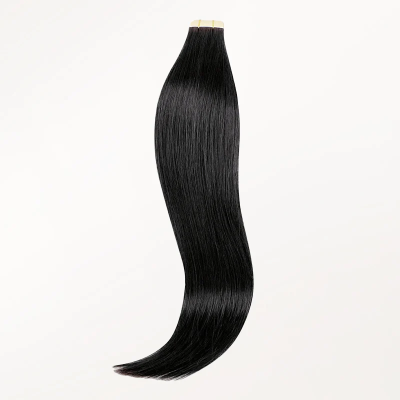 Jet Black (1) Silky Straight Tape In Hair Extensions 50g - Image 9