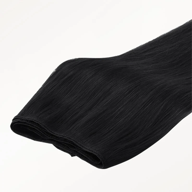 Jet Black (1) Thick Sew-In Weft Hair Extensions (120g-160g) - Image 6