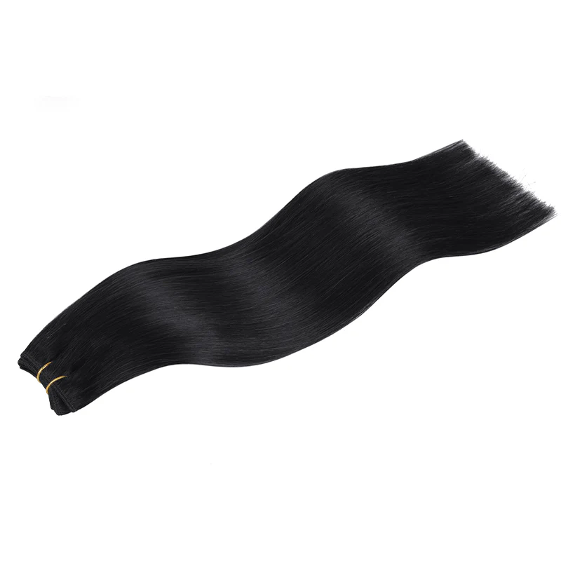Jet Black (1) Sew-In Weft Hair Extensions (80g-120g) - Image 3