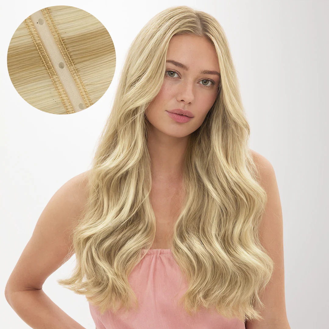Light Blonde Highlights (16/22A) Butterfly Weft Hair Extensions (100g-160g) - Image 10