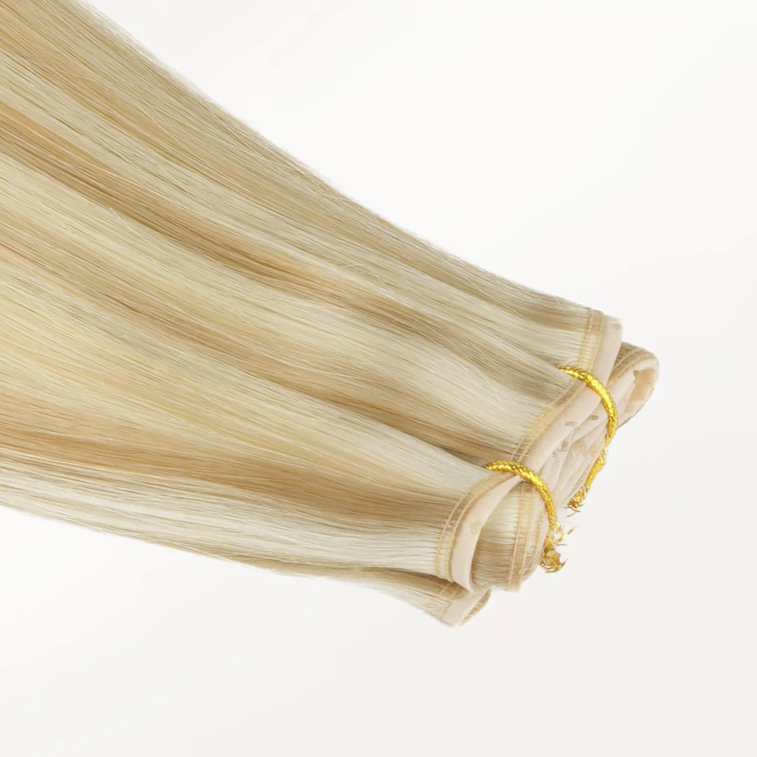 Light Blonde Highlights (16/22A) Butterfly Weft Hair Extensions (100g-160g) - Image 18