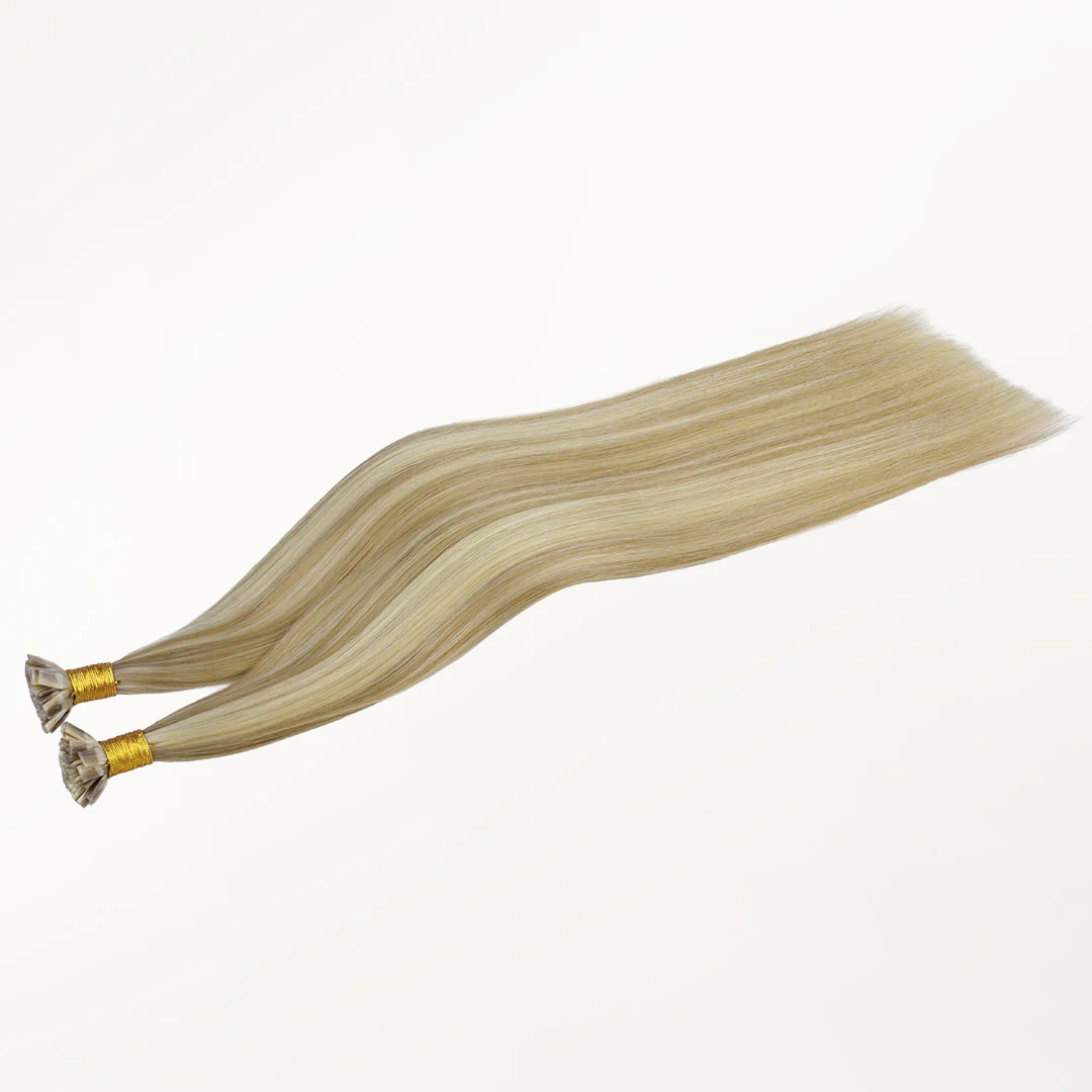 Light Blonde Highlights (16/22A) Flat Tip Hair Extensions 60g - Image 5