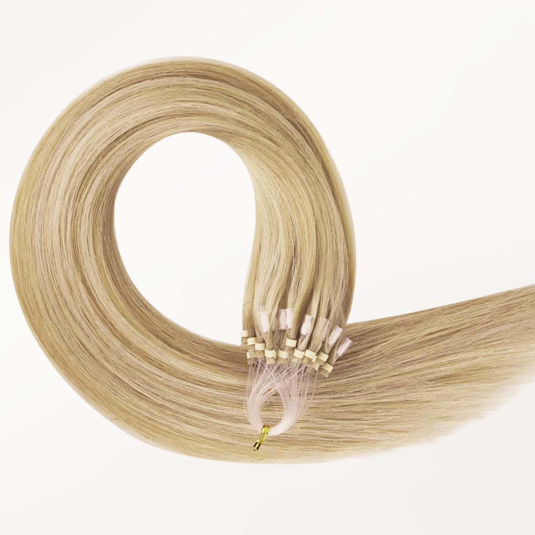 Light Blonde Highlights (16/22A) Micro Link Tip Hair Extensions - Image 3