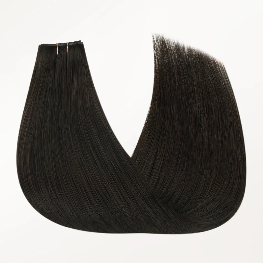 Natural Black (1B) Butterfly Weft Human Hair Extensions (100g-150g) - Image 6