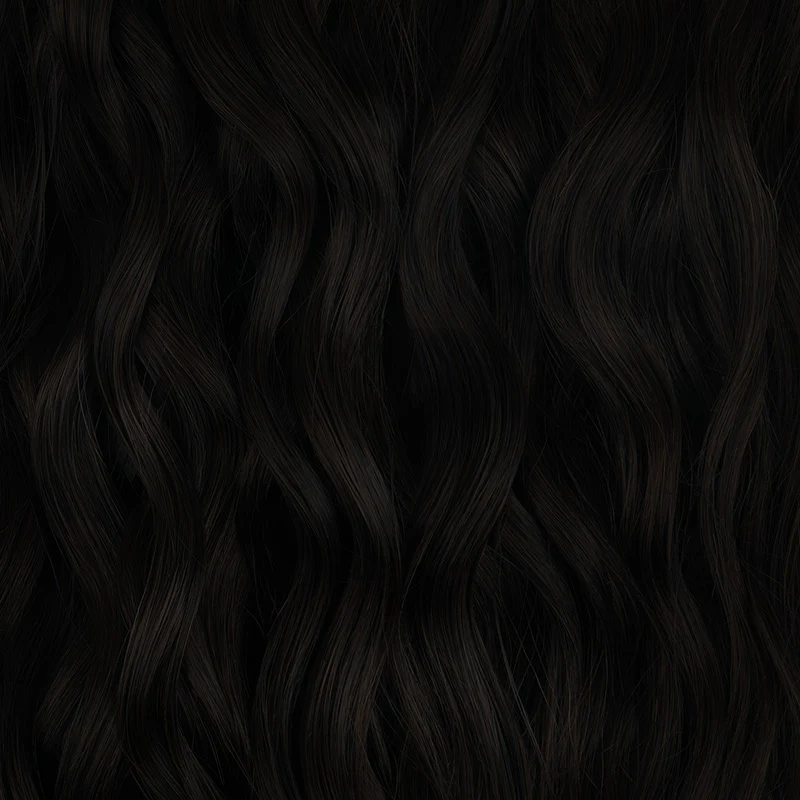 Natural Black (1B) Elf Curly Clip-in Hair Extensions (120-150g) - Image 11