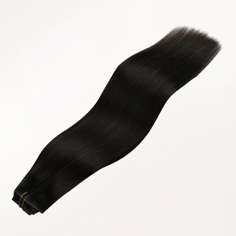 Natural Black (1B) Invisi Edge Seamless Clip-Ins (140g-160g) - Image 9