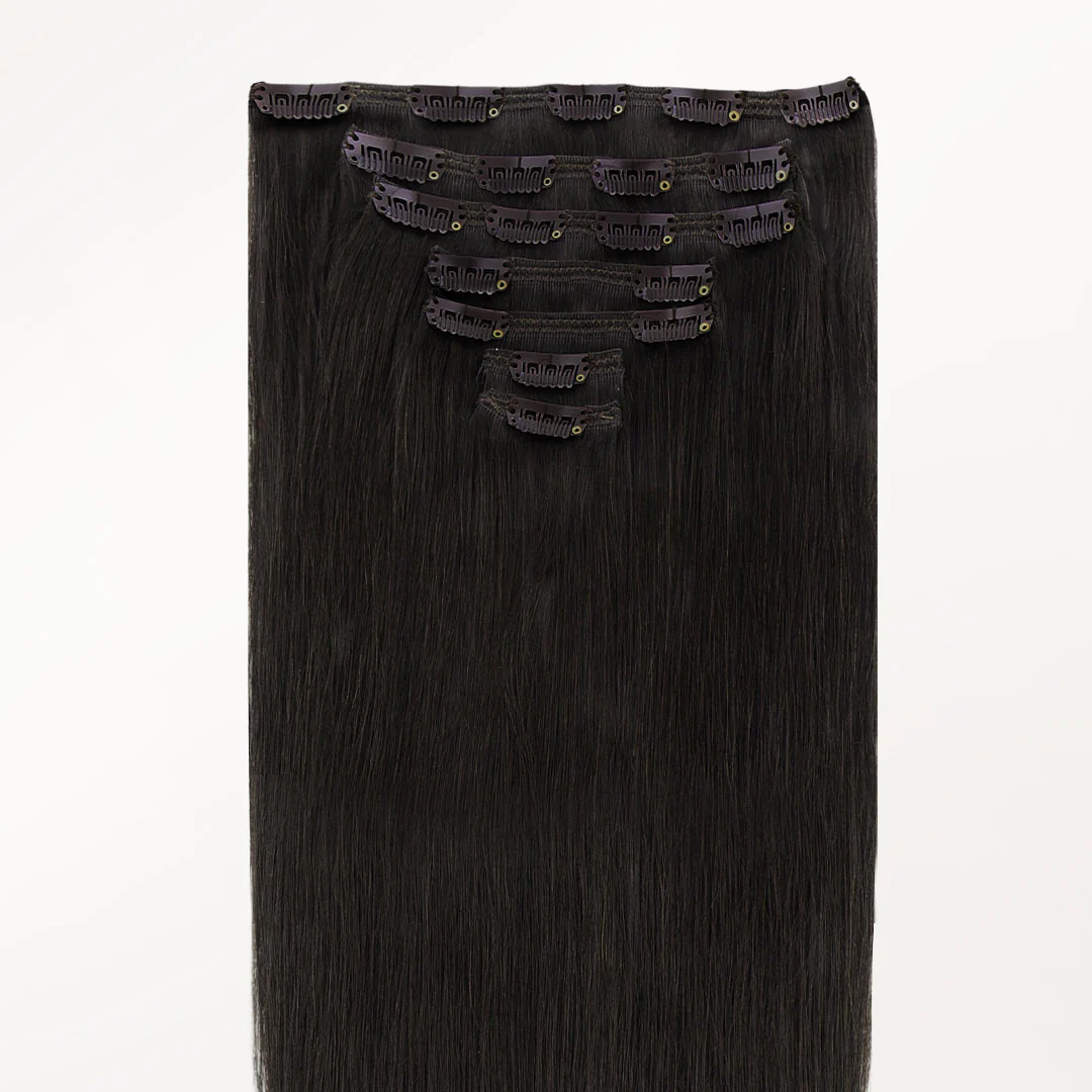 Natural Black (1B) Thick Classic Clip-Ins 150g [Clearance] - Image 7