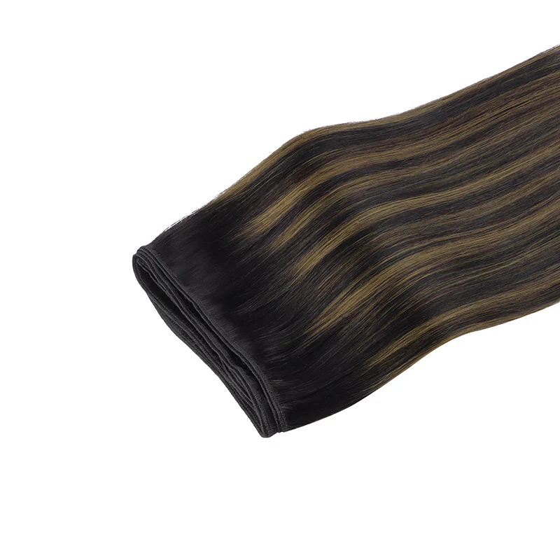 Natural Black Balayage (1B/6/1B) Sew-In Weft Hair Extensions (80g-120g) - Image 10