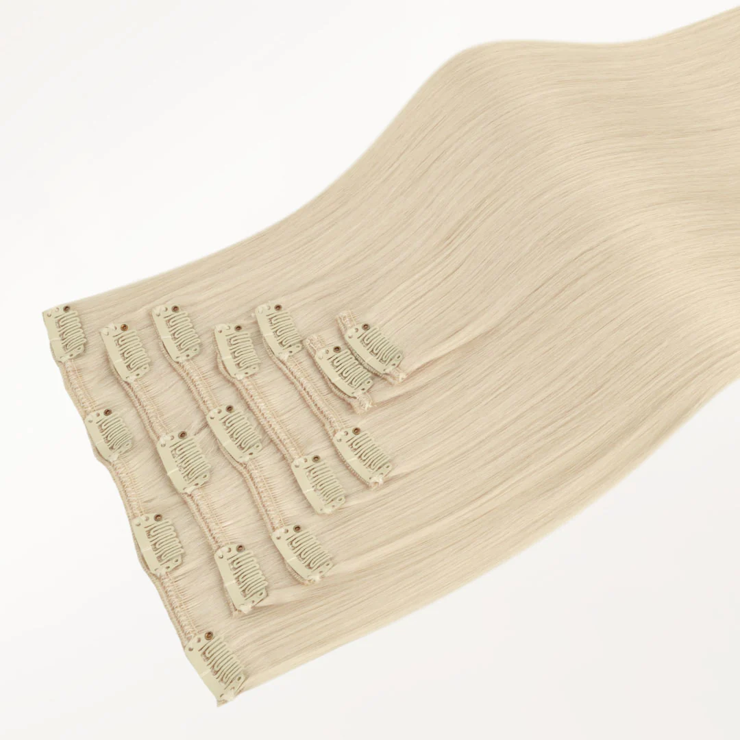 Platinum Blonde (60A) Classic Clip-Ins (150g-170g) - Image 4