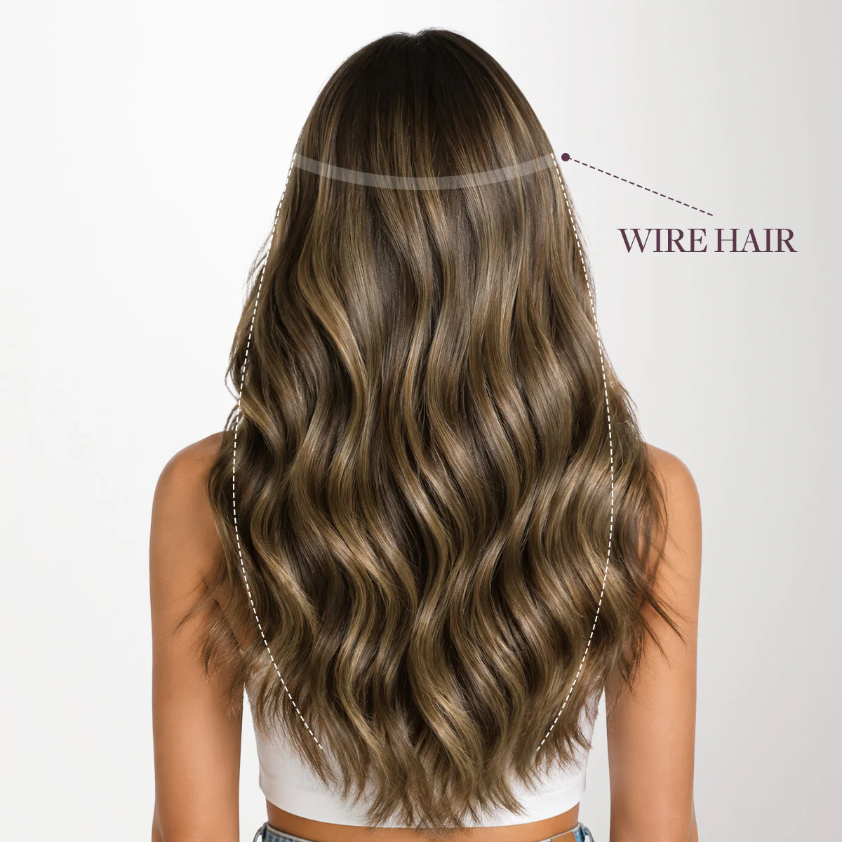 Dirty Blonde Omber (2/6/18) Wire Hair Extensions (70g-110g) - Image 4
