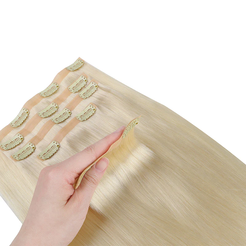 Platinum Blonde (60A) Seamless Clip-Ins 130g [Clearance] - Image 6