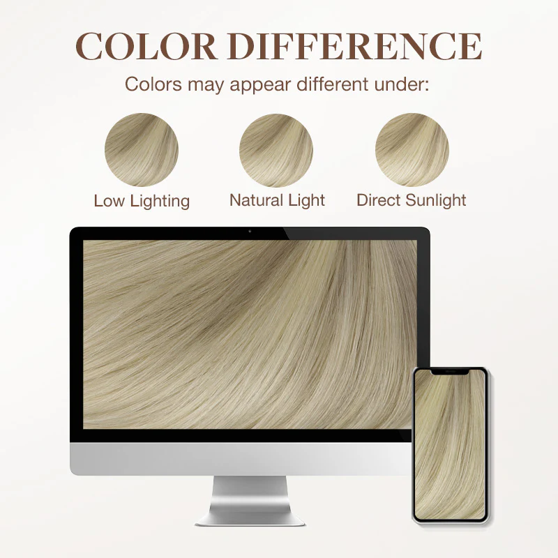 Platinum Blonde Balayage (17/22/60) Tape-Ins 50g - Image 10