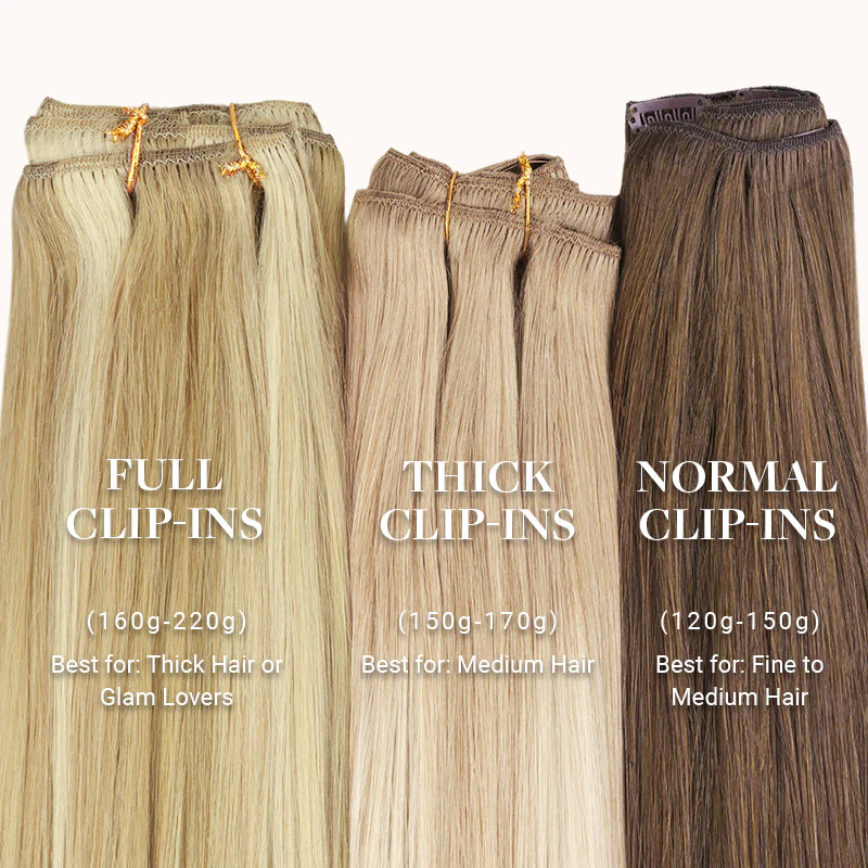 Natural Black (1B) Full Classic Clip-Ins (160g-220g) - Image 3