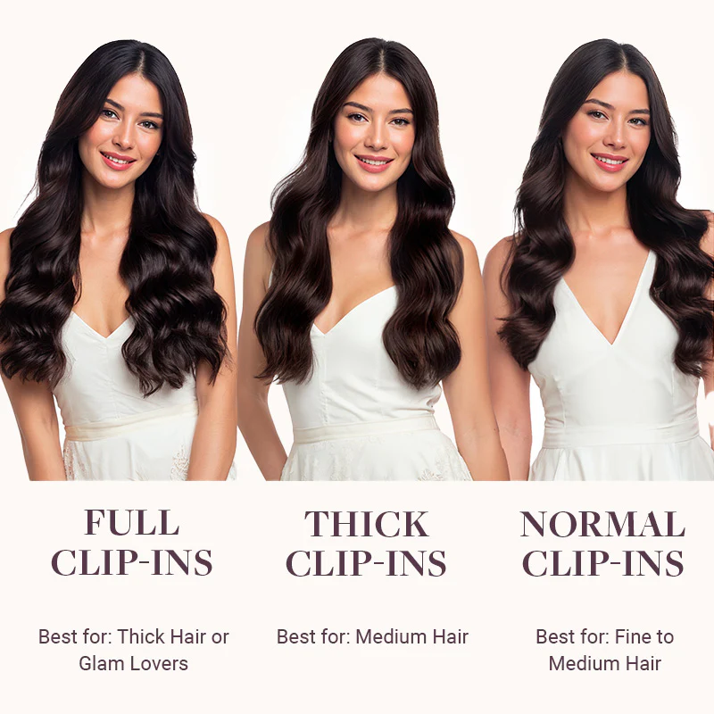 Natural Black (1B) Full Classic Clip-Ins (160g-220g) - Image 7