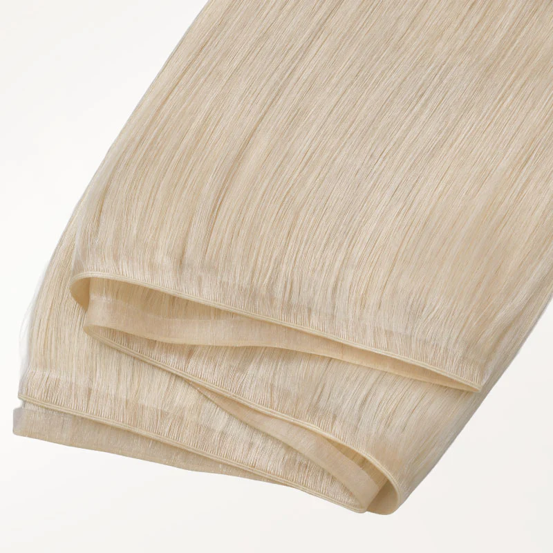 Pure Platinum Blonde (1000) Genius Tape Weft Hair Extensions 60g - Image 6