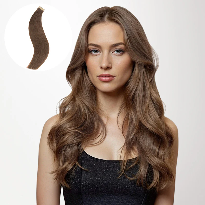 Tape-Ins Hair Extensions Brown Tones - Image 22